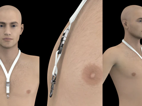 BASIC NECK STRAPS - g8m zpac obj fbx highpoly 3D Model