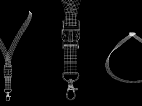 BASIC NECK STRAPS - g8m zpac obj fbx highpoly 3D-Modell