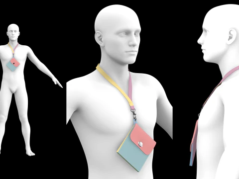 BASIC NECK STRAPS - g8m zpac obj fbx highpoly 3D Model