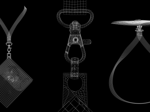 BASIC NECK STRAPS - g8m zpac obj fbx highpoly 3D-Modell