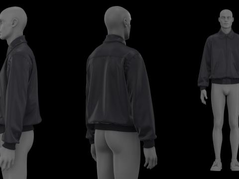 LEATHER BOMBER 2021 - mv2 zprj project highpoly Modello 3D