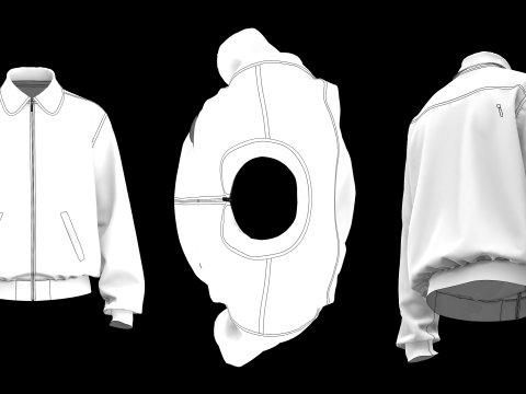 LEATHER BOMBER 2021 - mv2 zprj project highpoly Modello 3D