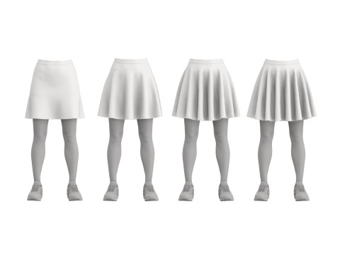 BASIC CIRCLE SKIRTS - metahuman zprj obj fbx highpoly 3Dモデル