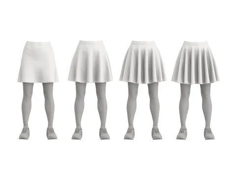 БАЗОВЫЕ КРУГЛЫЕ ЮБКИ - метахуман zprj obj fbx highpoly 3D Модель