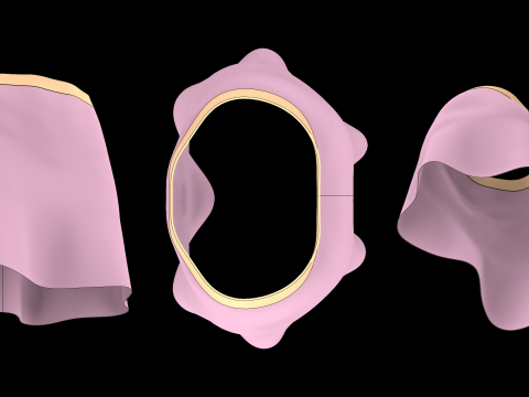 BASIC CIRCLE SKIRTS - metahuman zprj obj fbx highpoly Modello 3D