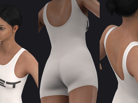 WET outfits - fv2 zpac obj fbx highpoly Model 3D