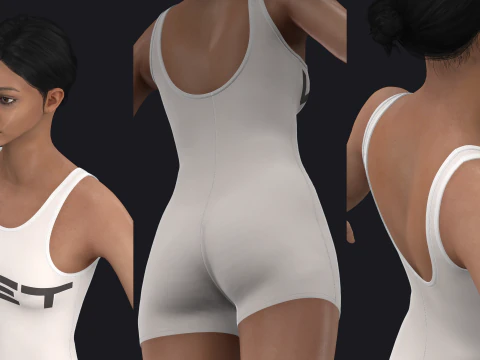 WET outfits - fv2 zpac obj fbx highpoly 3D Model