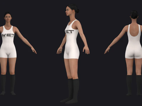 WET outfits - fv2 zpac obj fbx highpoly 3D Model