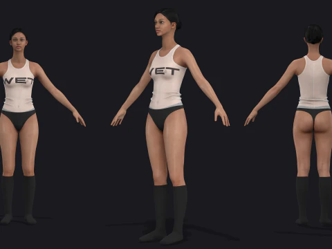 WET outfits - fv2 zpac obj fbx highpoly 3D Model