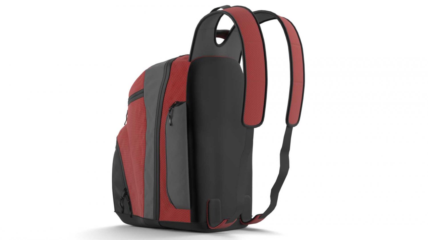 Bag 3d model. Изометрический рюкзак.