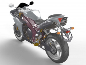 sport bike Model 3D