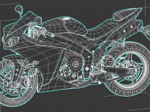 sport bike Model 3D