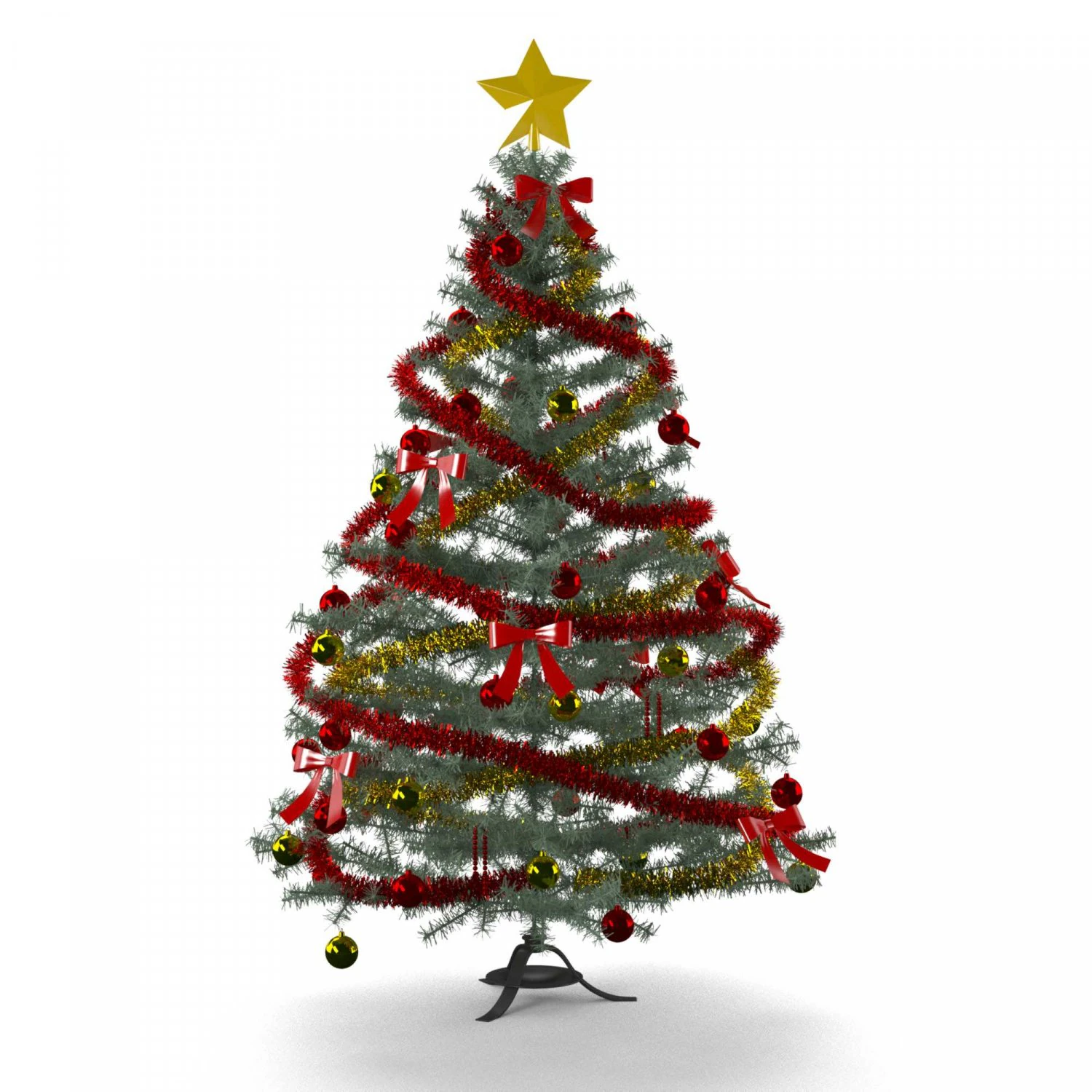 christmas tree 3D Model .c4d .max .obj .3ds .fbx .stl .blend 