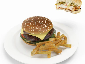 hamburger Modello 3D