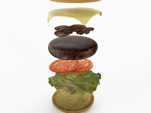 burger 3D 模型