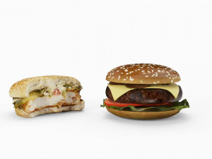 burger 3D 模型