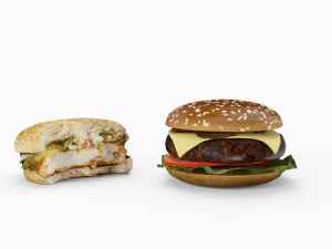 hamburger Modello 3D