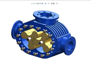 soprador de ra&iacute;zes Modelo de Impressão 3D