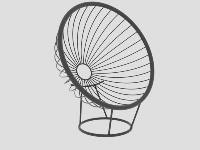 Armchair ball STANDING Model 3D .c4d .max .obj .3ds .fbx .stl .blend 