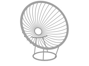 Armchair ball STANDING Model 3D