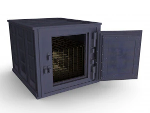 сейф із золотом у режимі реального часу 3D Модель