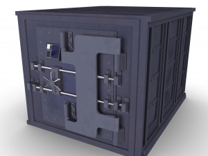 safe with gold real-time 3D Model