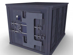 safe with gold real-time 3D Model
