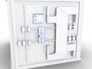 safe with gold real-time 3D Model