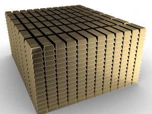 gold bar real-time 3D Model
