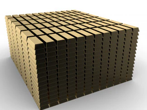 gold bar real-time 3D Model