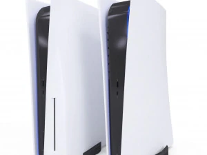 Playstation 5 2 Versionen 3D Modell