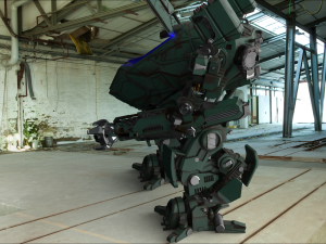 military mech Modelo 3D