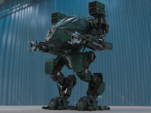 military mech Modelo 3D