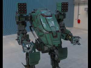 military mech Modelo 3D