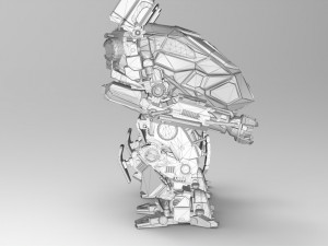 military mech Modelo 3D
