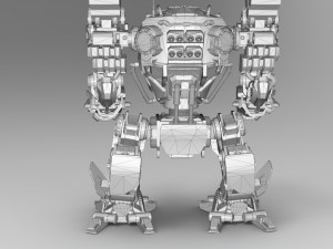 military mech Modelo 3D