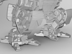 military mech Modelo 3D