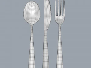 cutlery set 3 pieces 3D Model