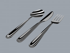 cutlery set 3 pieces 3D 模型