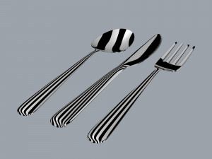 cutlery set 3 pieces 3D 模型