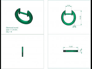 hoop earring for 3d print 3d print model 3D 打印模型