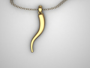 italian horn liontin for 3d pritn 3D Print Model
