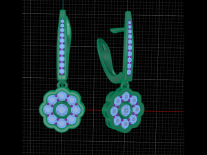 earrings danggle Modello 3D