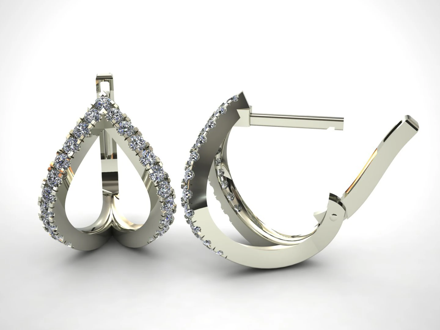 hoop earring 3d print model 3D Print Model .c4d .max .obj .3ds .fbx .stl .blend 
