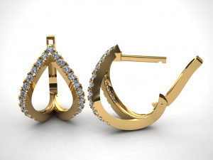 hoop earring 3d print model 3Dプリントモデル