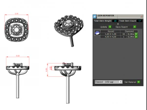 5 earrings stud ready for 3d print 3D Print Model