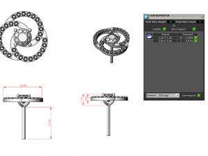 5 earrings stud ready for 3d print 3D Print Model