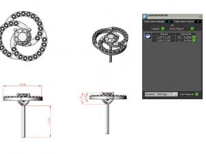 5 earrings stud ready for 3d print 3D Print Model