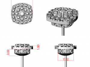 5 earrings stud ready for 3d print 3D Print Model