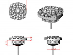 5 earrings stud ready for 3d print 3D Print Model